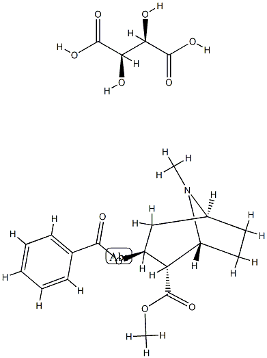 (1R-(2-Endo,3-exo))-3-(benzoyloxy)-2-(methoxycarbonyl)-8-methyl-8-azoniabicyclo(3.2.1)octane hydrogen (R-(R*,R*))-tartrate