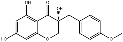 4H-1-Benzopyran-4-one, 2,3-dihydro-3,5,7-trihydroxy-3-[(4-methoxyphenyl)methyl]-, (R)-