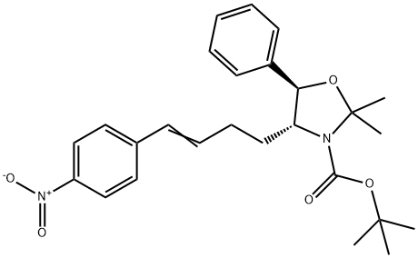 3-Oxazolidinecarboxylic acid, 2,2-dimethyl-4-[4-(4-nitrophenyl)-3-buten-1-yl]-5-phenyl-, 1,1-dimethylethyl ester, (4R,5R)-