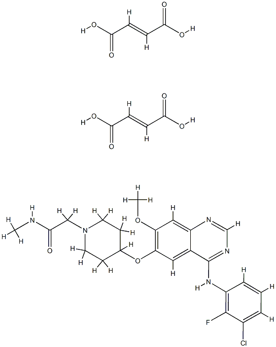 2-(4-(4-(3-CHLORO-2-FLUOROPHENYLAMINO)-7-METHOXYQUINAZOLIN-6-YLOXY)PIPERIDIN-1-YL)-N-METHYLACETAMIDE DIFUMARIC ACID