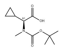 Cyclopropaneacetic acid, α-[[(1,1-dimethylethoxy)carbonyl]methylamino]-, (αS)-