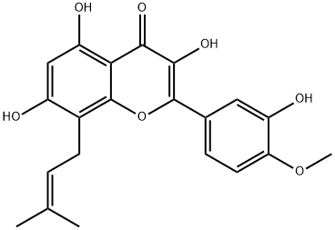 4H-1-Benzopyran-4-one, 3,5,7-trihydroxy-2-(3-hydroxy-4-methoxyphenyl)-8-(3-methyl-2-buten-1-yl)-