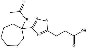 3-[3-(1-acetamidocycloheptyl)-1,2,4-oxadiazol-5-yl]propanoic acid