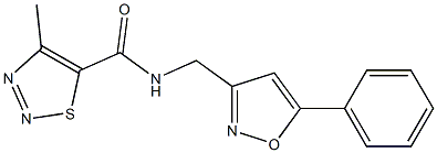 4-methyl-N-[(5-phenyl-1,2-oxazol-3-yl)methyl]thiadiazole-5-carboxamide