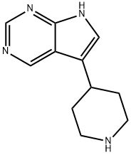 7H-Pyrrolo[2,3-d]pyrimidine, 5-(4-piperidinyl)-