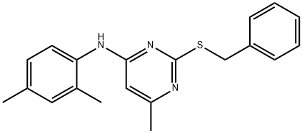 4-Pyrimidinamine, N-(2,4-dimethylphenyl)-6-methyl-2-[(phenylmethyl)thio]-