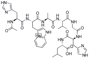 N-Acetyl-L-histidyl-L-tryptophyl-L-alanyl-L-valylglycyl-L-histidyl-L-leucinamide