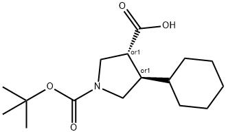 rac-(3R,4R)-1-[(tert-butoxy)carbonyl]-4-cyclohexylpyrrolidine-3-carboxylic acid