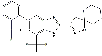 1-Oxa-2-azaspiro[4.5]dec-2-ene, 3-[7-(trifluoromethyl)-5-[2-(trifluoromethyl)phenyl]-1H-benzimidazol-2-yl]-