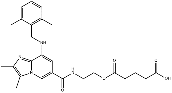 Pentanedioic acid, 1-[2-[[[8-[[(2,6-dimethylphenyl)methyl]amino]-2,3-dimethylimidazo[1,2-a]pyridin-6-yl]carbonyl]amino]ethyl] ester