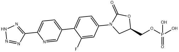 (R)-(3-(4-(6-(1H-tetrazol-5-yl)pyridin-3-yl)-3-fluorophenyl)-2-oxooxazolidin-5-yl)methyl dihydrogen phosphate