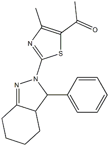 1-[4-methyl-2-(3-phenyl-3,3a,4,5,6,7-hexahydroindazol-2-yl)-1,3-thiazol-5-yl]ethanone