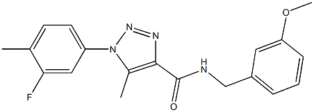 1-(3-fluoro-4-methylphenyl)-N-[(3-methoxyphenyl)methyl]-5-methyltriazole-4-carboxamide