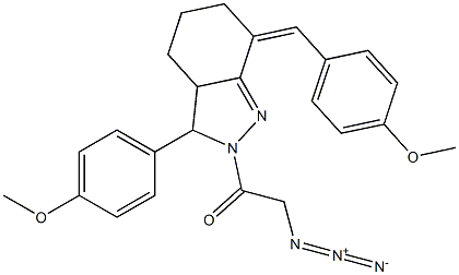 2-azido-1-[(7Z)-3-(4-methoxyphenyl)-7-[(4-methoxyphenyl)methylidene]-3a,4,5,6-tetrahydro-3H-indazol-2-yl]ethanone