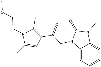 1-[2-[1-(2-methoxyethyl)-2,5-dimethylpyrrol-3-yl]-2-oxoethyl]-3-methylbenzimidazol-2-one