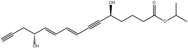 8,10-Pentadecadiene-6,14-diynoic acid, 5,12-dihydroxy-, 1-methylethyl ester, (5S,8E,10E,12R)-
