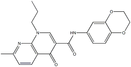 N-(2,3-dihydro-1,4-benzodioxin-6-yl)-7-methyl-4-oxo-1-propyl-1,8-naphthyridine-3-carboxamide