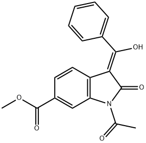 1H-Indole-6-carboxylic acid, 1-acetyl-2,3-dihydro-3-(hydroxyphenylmethylene)-2-oxo-, methyl ester, (3Z)-