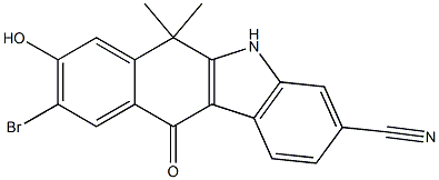 5H-Benzo[b]carbazole-3-carbonitrile, 9-bromo-6,11-dihydro-8-hydroxy-6,6-dimethyl-11-oxo-