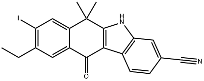 9-乙基-8-碘-6,6-二甲基-11-氧代-6,11-二氢-5H-苯并[b]咔唑-3-甲腈