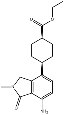 Cyclohexanecarboxylic acid, 4-(7-amino-2,3-dihydro-2-methyl-1-oxo-1H-isoindol-4-yl)-, ethyl ester, cis-