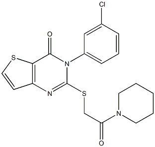 3-(3-chlorophenyl)-2-(2-oxo-2-piperidin-1-ylethyl)sulfanylthieno[3,2-d]pyrimidin-4-one