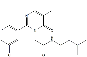 2-[2-(3-chlorophenyl)-4,5-dimethyl-6-oxopyrimidin-1-yl]-N-(3-methylbutyl)acetamide