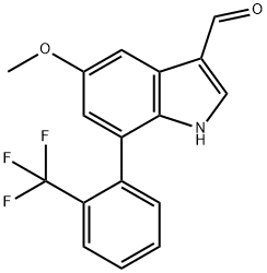 5-Methoxy-7-(2-(trifluoromethyl)phenyl)indole-3-carboxaldehyde