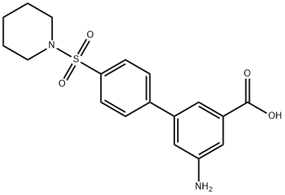 3-Amino-5-[4-(piperidin-1-ylsulfonyl)phenyl]benzoic acid