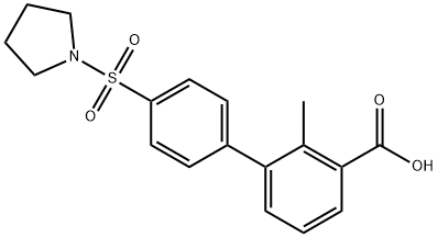 2-Methyl-3-[4-(pyrrolidinylsulfonyl)phenyl]benzoic acid