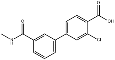 2-Chloro-4-[3-(N-methylaminocarbonyl)phenyl]benzoic acid