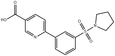 6-[3-(Pyrrolidinylsulfonyl)phenyl]nicotinic acid