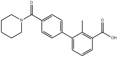 2-Methyl-3-[4-(piperidine-1-carbonyl)phenyl]benzoic acid