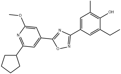 4-(5-(2-cyclopentyl-6-methoxypyridin-4-yl)-1,2,4-oxadiazol-3-yl)-2-ethyl-6-methylphenol