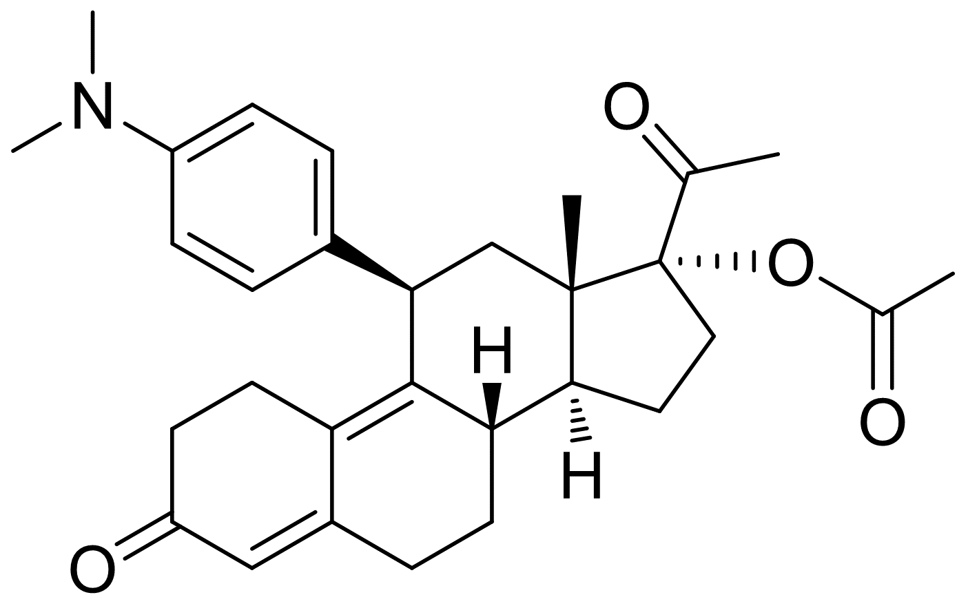 17alpha-Acetoxy-11beta-[4-(dimethylamino)phenyl]-19-norpregna-4,9-diene-3,20-dione