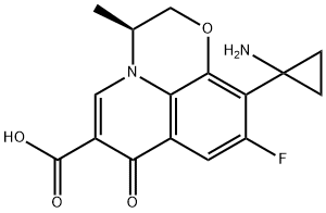 (3s)-10-(1-aminocyclopropyl)-9-fluoro-2,3-dihydro-3-methyl-7-oxo-7h-pyrido[1,2,3-de]-1,4-benzoxazine-6-carboxylic acid C16H15FN2O4