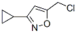 Isoxazole, 5-(chloromethyl)-3-cyclopropyl- (9CI)