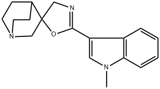 Spiro[1-azabicyclo[2.2.2]octane-3,5'(4'H)-oxazole], 2'-(1-methyl-1H-indol-3-yl)-