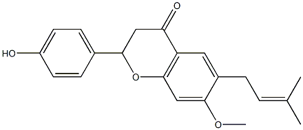 2-(4-hydroxyphenyl)-7-methoxy-6-(3-methylbut-2-en-1-yl)chroman-4-one