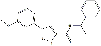 3-(3-methoxyphenyl)-N-(1-phenylethyl)-1H-pyrazole-5-carboxamide