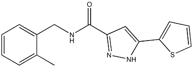 N-[(2-methylphenyl)methyl]-5-thiophen-2-yl-1H-pyrazole-3-carboxamide