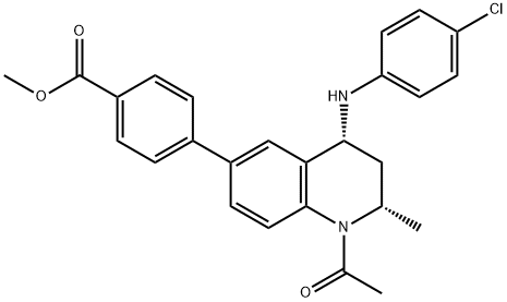 Benzoic acid, 4-[(2S,4R)-1-acetyl-4-[(4-chlorophenyl)amino]-1,2,3,4-tetrahydro-2-methyl-6-quinolinyl]-, methyl ester