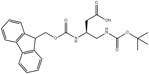 (3S)-4-{[(tert-butoxy)carbonyl]amino}-3-({[(9H-fluoren-9-yl)methoxy]carbonyl}amino)butanoic acid