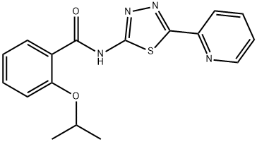 2-(propan-2-yloxy)-N-[5-(pyridin-2-yl)-1,3,4-thiadia zol-2-yl]benzamide