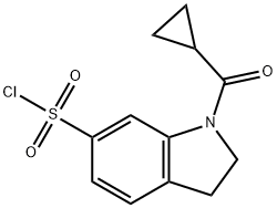 1-cyclopropanecarbonyl-2,3-dihydro-1H-indole-6-sulfonyl chloride