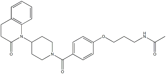 N-[3-[4-[[4-(3,4-dihydro-2-oxo-1(2H)-quinolinyl)-1-piperidinyl]carbonyl]phenoxy]propyl]-acetamide hydrate