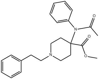 4-Piperidinecarboxylic acid, 4-(acetylphenylamino)-1-(2-phenylethyl)-, methyl ester