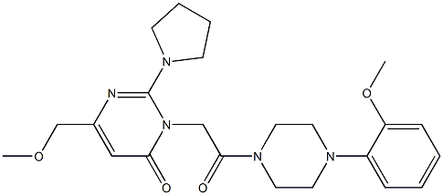 6-(methoxymethyl)-3-[2-[4-(2-methoxyphenyl)piperazin-1-yl]-2-oxoethyl]-2-pyrrolidin-1-ylpyrimidin-4-one