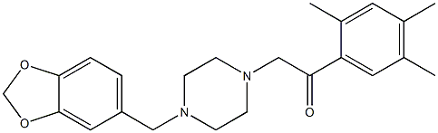 2-[4-(1,3-benzodioxol-5-ylmethyl)piperazin-1-yl]-1-(2,4,5-trimethylphenyl)ethanone