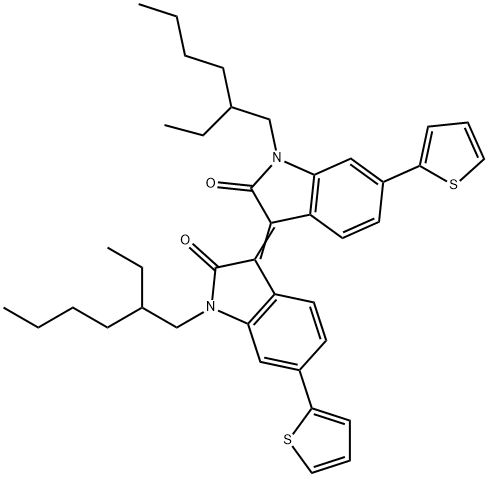 (E)-1,1'-双(2-乙基己基)6,6'-二(2-噻吩基)-[3,3'-双亚吲哚基]-2,2'-二酮